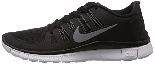 Nike Women's Free 5.0  Running Shoe, Black/Metallic Silver/Dark Grey/White, 6 B(M) US