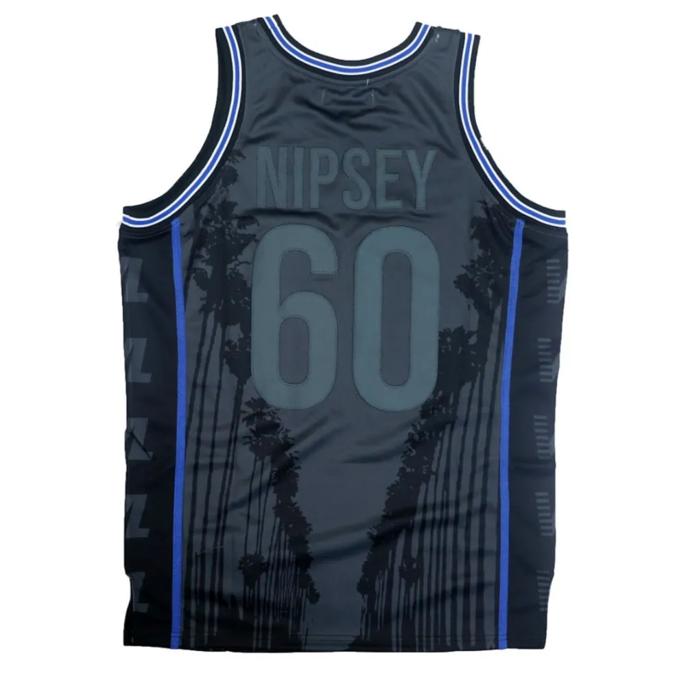Nipsey Palm Tree Basketball Jersey-Black