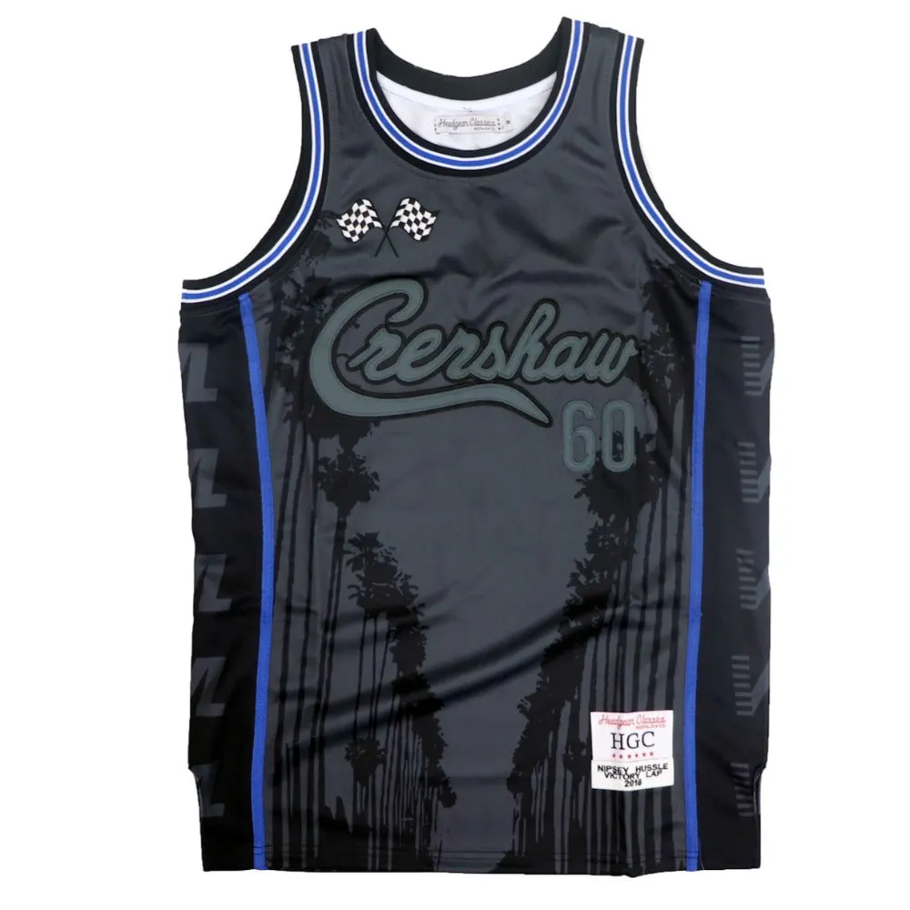 Nipsey Palm Tree Basketball Jersey-Black