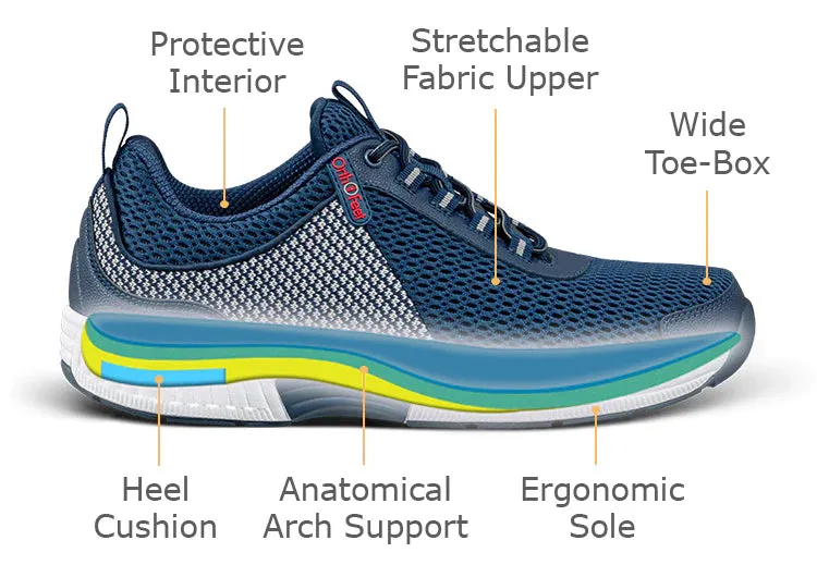 Orthofeet -Men - Edgewater Stretch - Blue