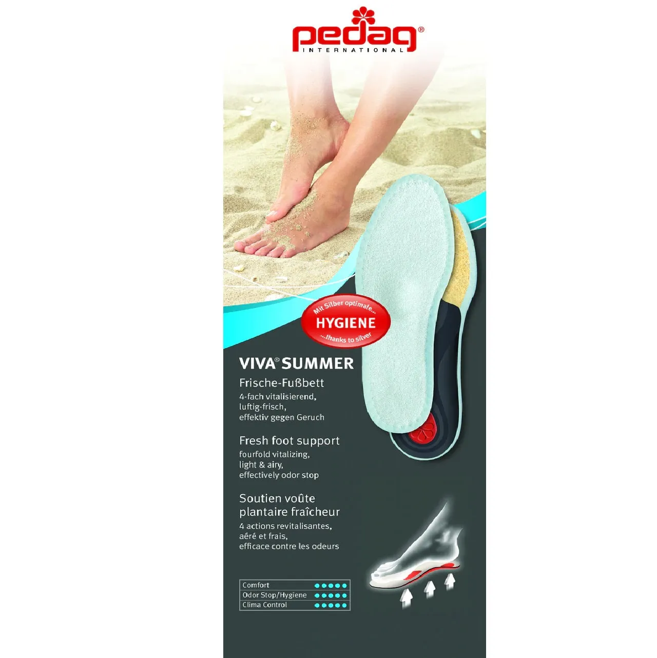 Pedag  Viva Summer Barefoot Foot Support #183MW - One Pair