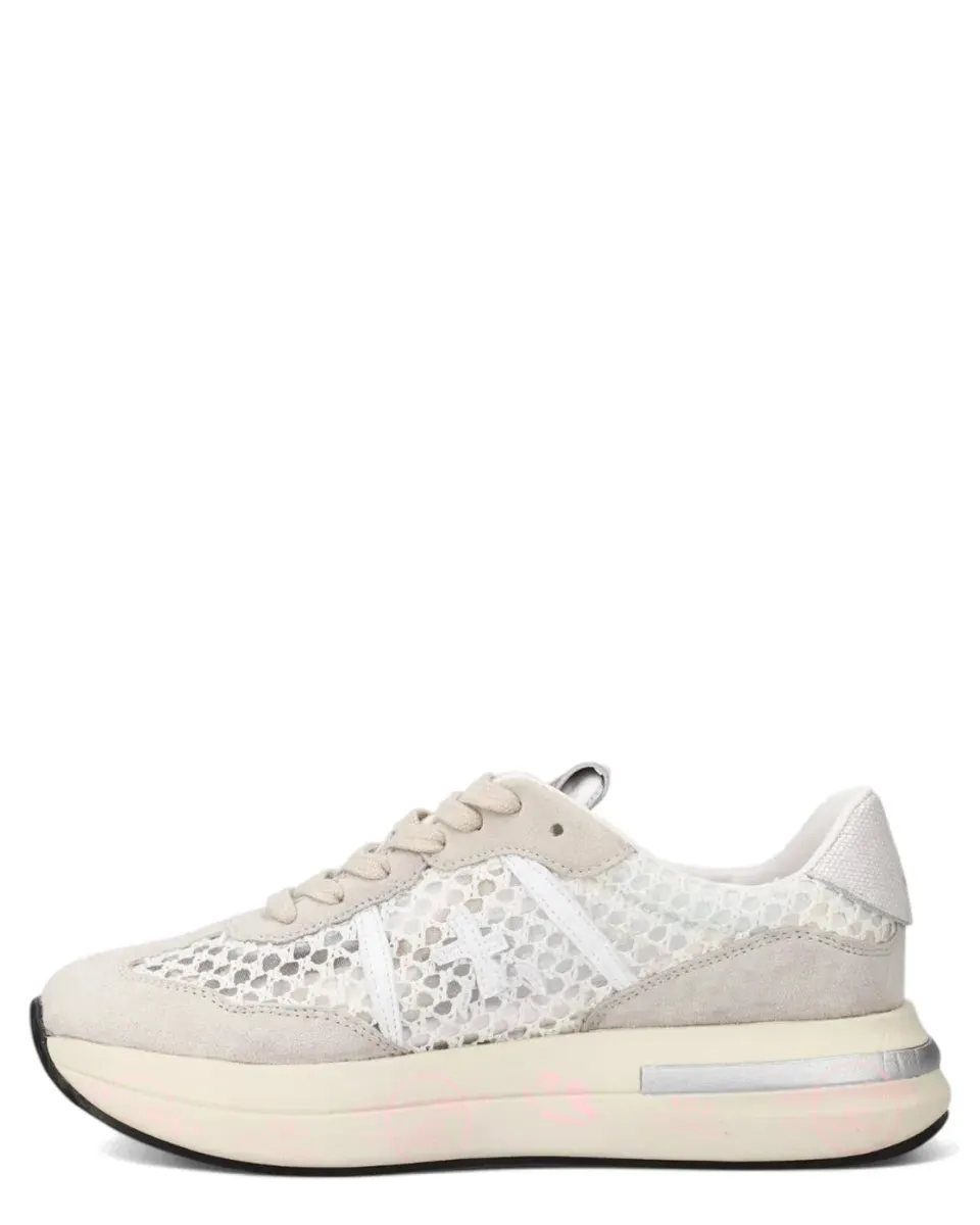 Sneakers CASSIE 7390 in Pelle e Tessuto Retrò
