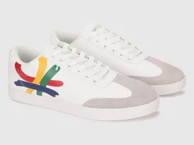 Suede Patch Printed Branded Sneakers