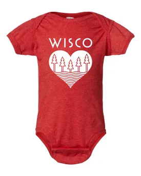 The Wisco Roots Vintage Red Onesie