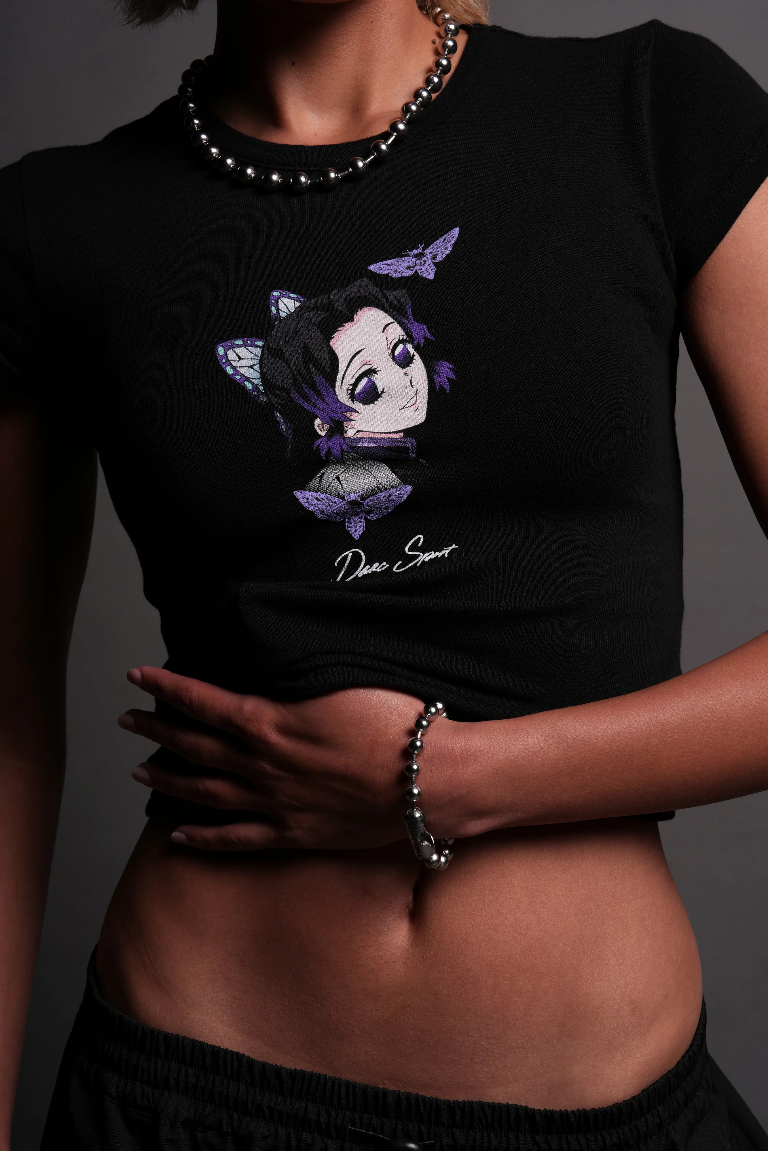True Flutter "Baby" Tee in Black