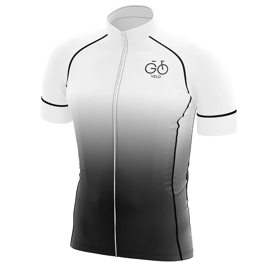 White Short Sleeve Cycling Jersey