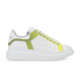 WHITE/GREEN CASUAL LEATHER SNEAKERS