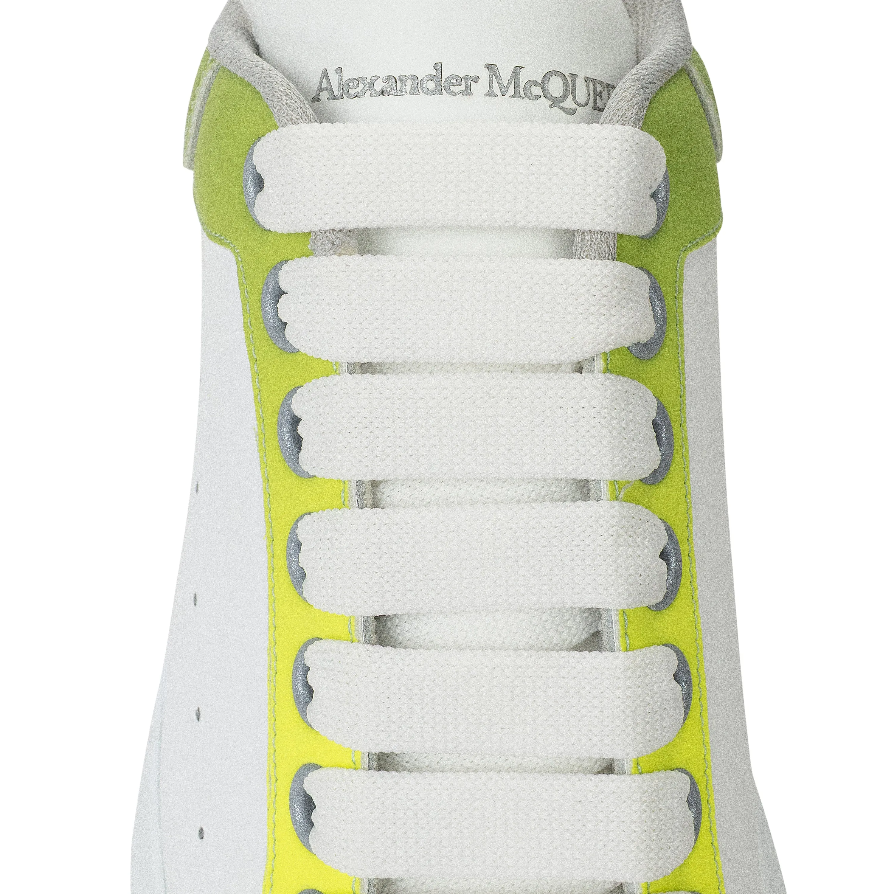 WHITE/GREEN CASUAL LEATHER SNEAKERS