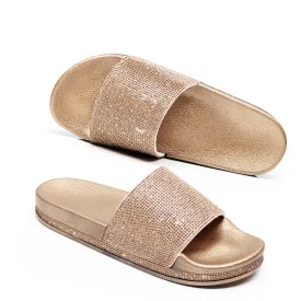 Women Casual Bling Rhinestone Slide Sandals