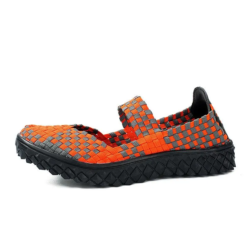 Women's hollow closed toe woven sandals