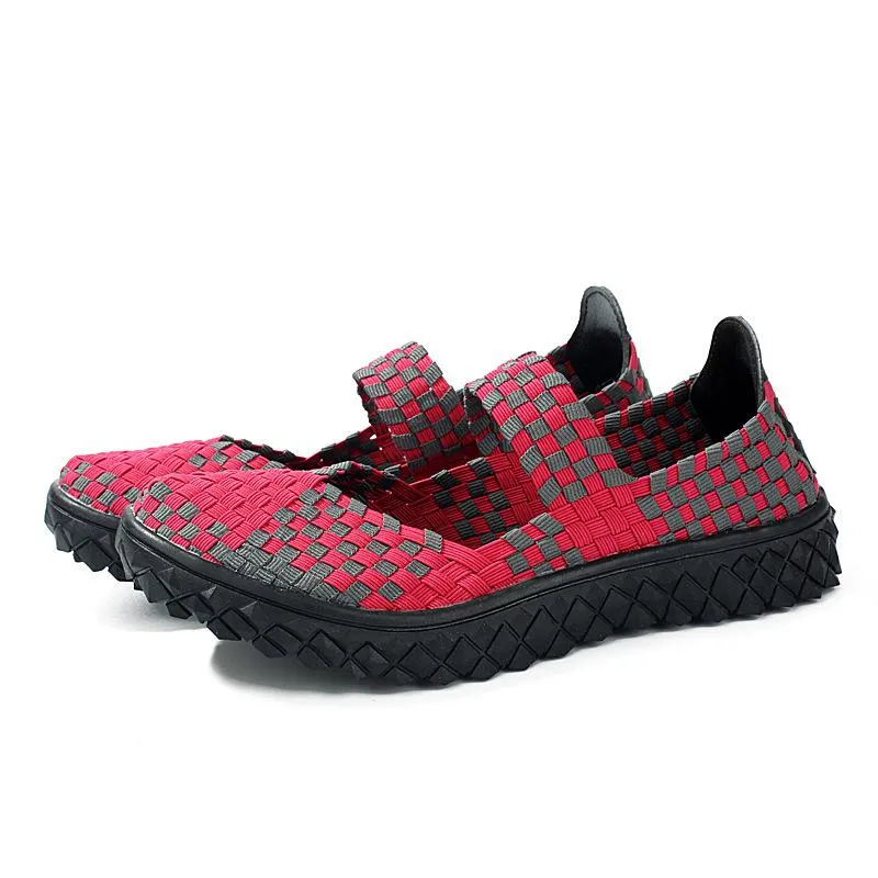 Women's hollow closed toe woven sandals