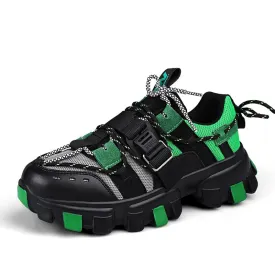 xiangtuibao Thick Sole Fashion  Sneakers Men Tenis Masculino Buckle Breathable Men Shoes