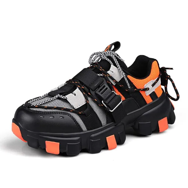 xiangtuibao Thick Sole Fashion  Sneakers Men Tenis Masculino Buckle Breathable Men Shoes