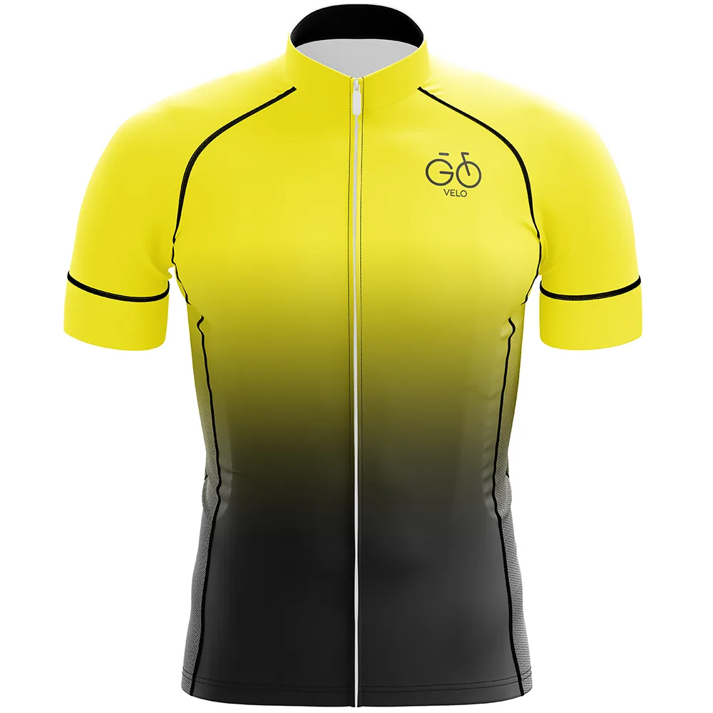 Yellow Cycling Jersey Short Sleeve